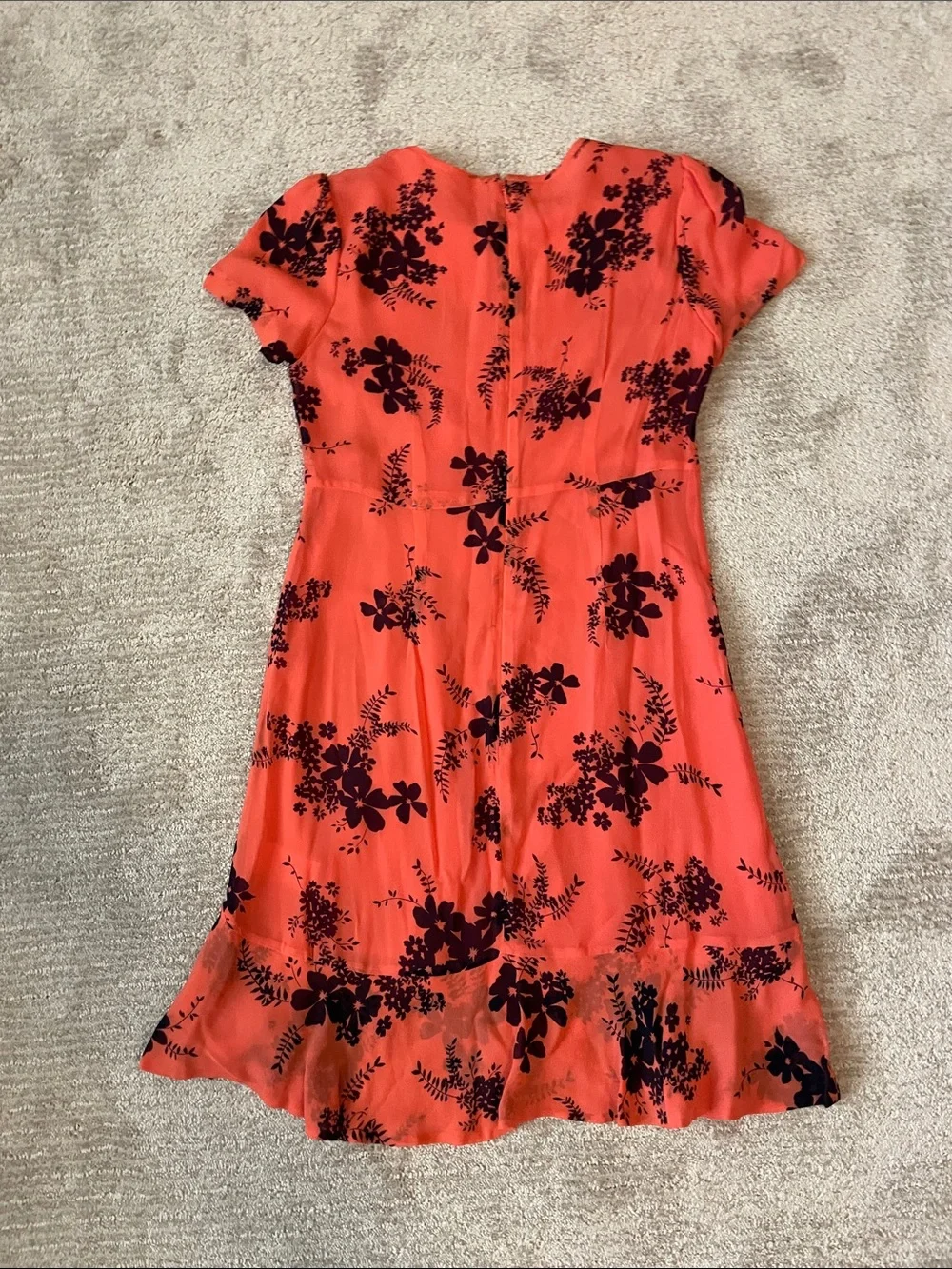 Michael Kors Coral Dress with Dark Floral Print